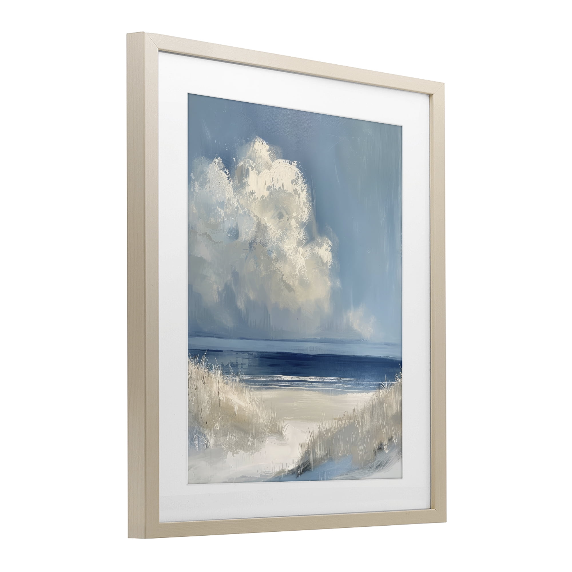 Stupell Industries Dark Waters Ahead Birch Framed Print Under Glass, design by Petal Prints Design