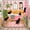 Black Cat-Pink Yellow, variant on Cute Multi Cat Tropical Plant Pink Boho Waterproof Shower Curtain, Colorful Playful Cat Green Tropical Plant Leaves Pink Bath Curtain Decor for Bathroom with Hooks, 72 X 72 Inches