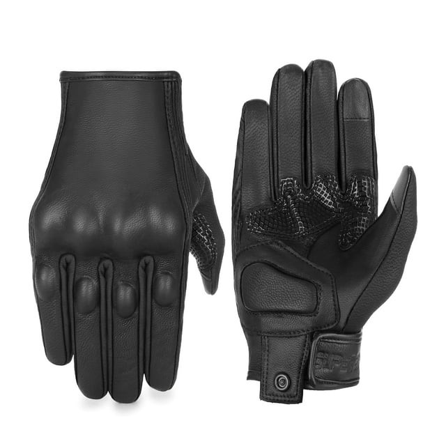 Guantes de moto Superbike G01W-D para mujer (piel negra)