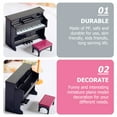 thumbnail image 2 of Shisuyan 1 Set Miniature Piano Small Piano Stool Toy Micro Landscape Decoration Ornament, 2 of 8
