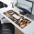 thumbnail image 2 of Long Mouse Pads for Desk,Halloween Pumpkin Doodle Pattern Desk Mats on Top Of Desks, Desk Mouse Pad Extra Large with 3mm Non-Slip Base and Stitched Edge for Gaming,Office,Work,Home 31.5x11.8in, 2 of 5