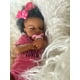 thumbnail image 4 of Muñeca Reborn Pinky Black Girl, 50 cm, realista, con ropa, 4 of 5