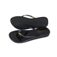 thumbnail image 2 of StarBay Women's Metallic Thong Sandals, Black, 5, 2 of 3