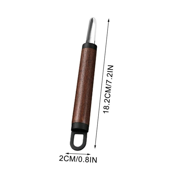 Pisexur Batería de cocina Utensilios de cocina Mango de madera Batidor doméstico Manual Ojo cavador Cuchillo pelador 304 Cuchillo raspador Acero inoxidable para la cocina del hogar