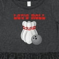 thumbnail image 4 of Inktastic Let's Roll Bowling Girls Toddler Dress, 4 of 5