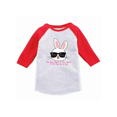 Awkward Styles Hip Hop Easter Bunny Youth Raglan Easter T Shirt Easter Jersey Shirt for Kids Easter Outfit for Girls Easter Bunny Boys Shirt Easter Holiday Party Shirts Cool Easter Bunny