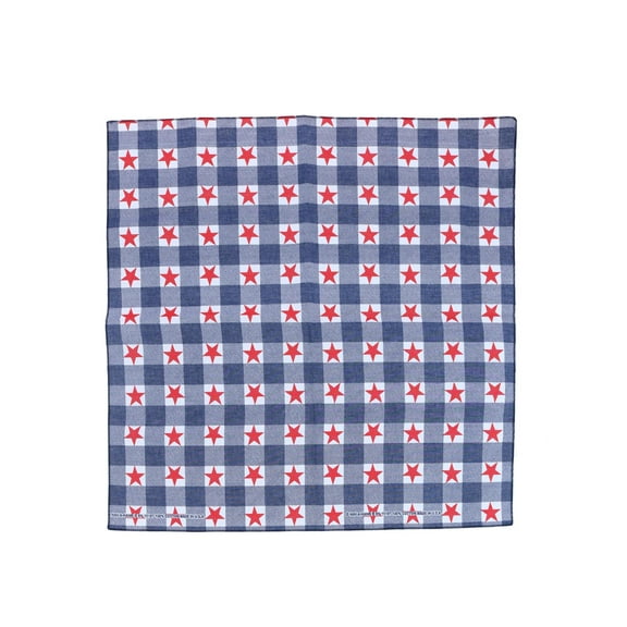 CTM Cotton Patriotic Checker Print Bandana