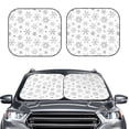 thumbnail image 2 of Vsdgher Snowflake Minimalist Print Car Windshield Sun Shade, Reflective Sunshade Window Sunshade Sun Visor Protector Fit for Cars,Trucks,SUVs-Large, 2 of 6