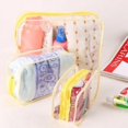 thumbnail image 1 of Bolsa de cosméticos de PVC grueso para exteriores, bolsa de artículos de tocador transparente, bolsa de almacenamiento de viaje, bolsa de artículos de tocador portátil, impermeable y a, 1 of 5