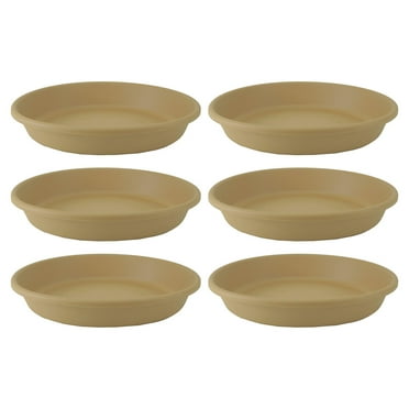 The HC Companies 21 In Planter Saucer for Classic Pots, Sandstone, 6 Pack