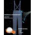 thumbnail image 6 of Little Donkey Andy Men's Ski Bibs Insulated Snow Pants , Water Resistant Snowboard Pants Winter with Detachable Suspenders ( Blue Wing Teal M ), 6 of 7