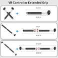 thumbnail image 2 of 3 in 1 Handle Attachments Compatible with Meta Quest 3 / Oculus Quest 3S Controller, Beat Saber/Baseball/Golf Club/VR Gorilla Tag Long Arms Grips for Meta Quest 3/3S Accessories, 2 of 7