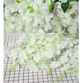 thumbnail image 6 of Wisteria Hanging Flowers, 36 Pack 43.2 inch 3.6 Feet Wisteria Artificial Flower Fake Wisteria Vine Ratta Long Hanging Bush Garland Silk Flowers String Decorate Home Party Wedding Decor (Milk White), 6 of 7