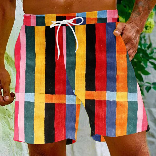 Puntoco Pantalones Cortos Con Estampado Hawaiano Para Hombre, Pantalones Cortos Con Bolsillo Y Cordón, Color M, Pantalones Cortos Hombre