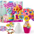 thumbnail image 1 of Kit de manualidades Klever Kits con forma de botón con forma de flor con 2 jarrones para niños mayores de 6 años, 1 of 6