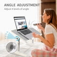 thumbnail image 3 of PHANCIR Height & Angle Adjustable Lap Desk, Laptop Stand Bed Tray with USB Fan & LED Light, Foldable Laptop Desk for Couch Sofa Floor, Gray, 3 of 7