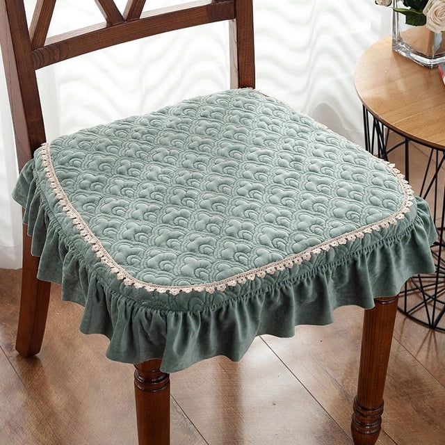 Nvzi Cojín para jardín, terraza, hogar, cocina, oficina, grueso y cómodo, 16,92 x 17,71 pulgadas (verde)