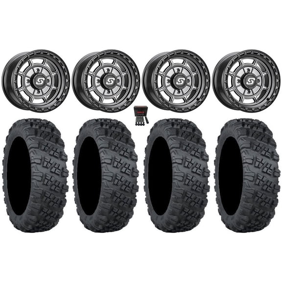 Sedona Rift 14" Wheels Grey 32" Versa Cross V3 Tires Polaris RZR XP 1000 / PRO XP / Ranger XP 900/1000