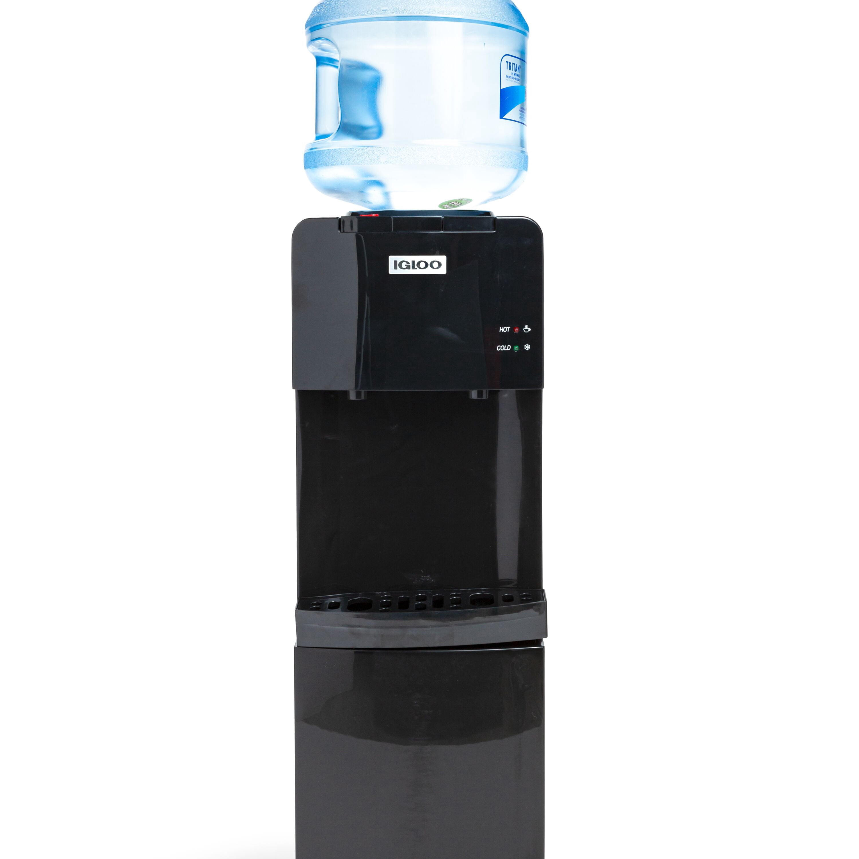 Igloo Top Loading Hot and Cold Water Dispenser for 3 & 5 Gallon Bottle, Black
