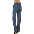thumbnail image 5 of ToBeInStyle Women's Cozy Linen-Cotton Blend Heather Dye Pants - Navy - Small, 5 of 7