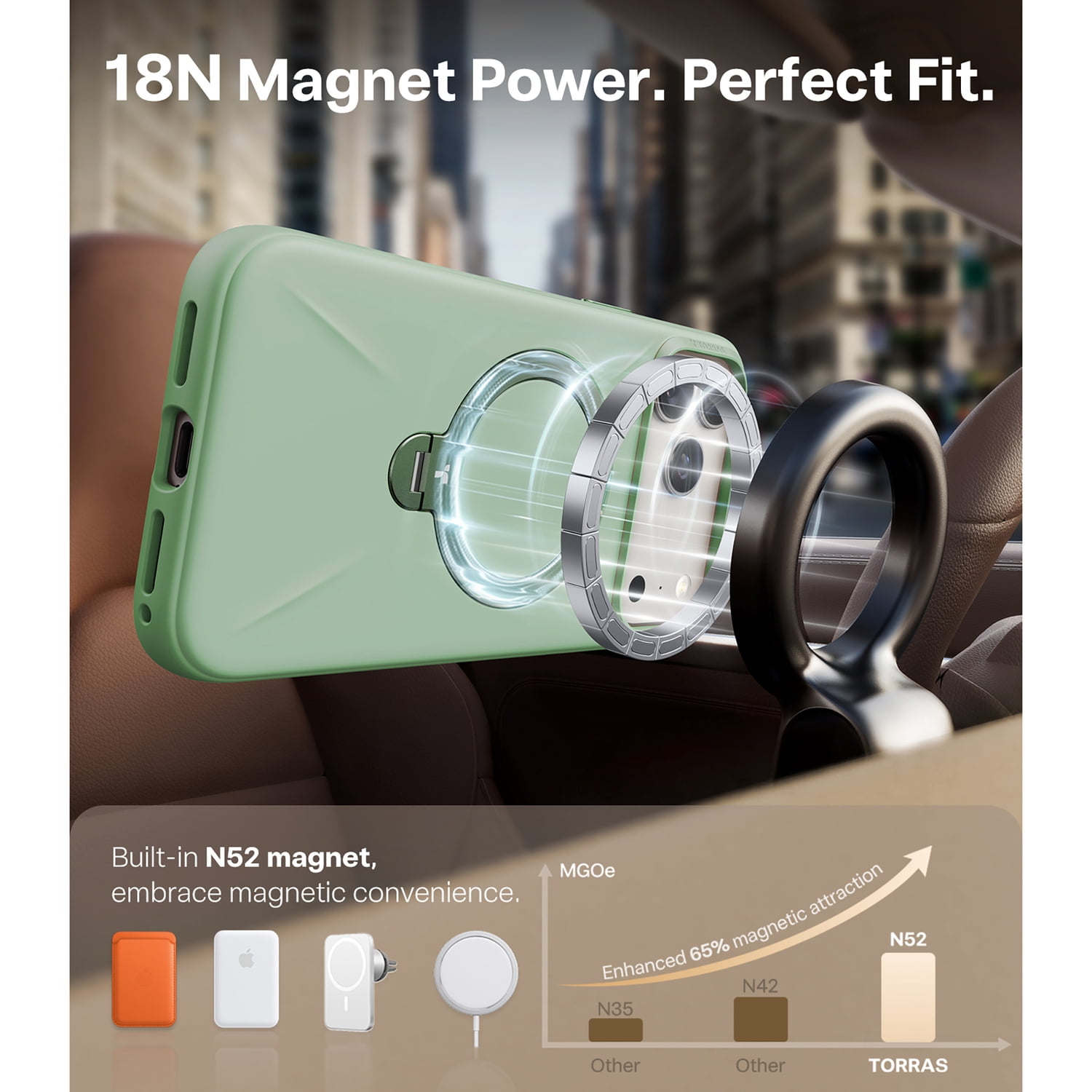 TORRAS Ostand Q3 Silicone Case, iPhone 17 Pro