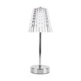 thumbnail image 1 of [Plata] Lámpara Escritorio Cristal Regulable en 3 Colores (2700K/4000K/6000K) Nocturna Portátil Clásica Ajustable (Plata), 1 of 9