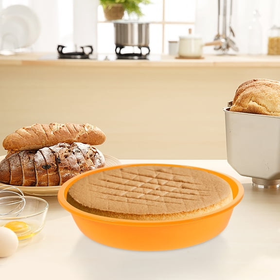 BESTYASH Round Silicone Cake Pan Bakeware Set, 2 Pieces, Non-Stick, Assorted Colors for Easy Cleanup and Baking