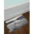 thumbnail image 2 of Black and White Bath Mat, Scenic Tranquil Landscape with Lake Nature View Monochrome Photo, Non-Slip Plush Mat Bathroom Kitchen Laundry Room Decor, 29.5 X 17.5 Inches, Black White Grey, Ambesonne, 2 of 2