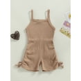 thumbnail image 2 of Seyurigaoka Toddler Baby Girls Sling Playsuits Solid Color Spaghetti Strap Sleeveless Jumpsuits Summer Casual One-Piece Romper Pants Clothes, 2 of 7