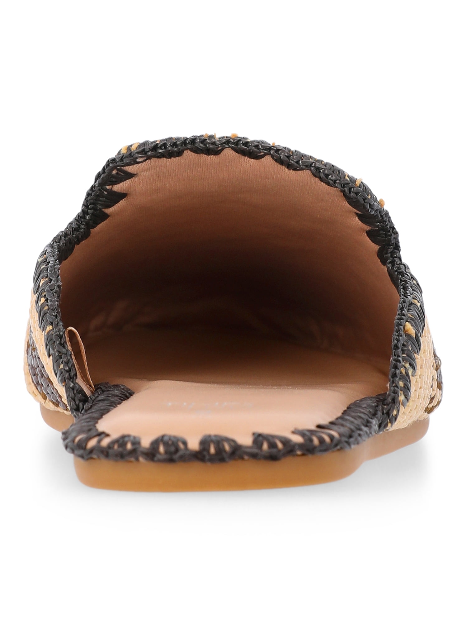 Time and Tru Women's Whipstitch Raffia Mules