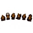 thumbnail image 1 of Feng Shui Import LLC 4689 Six Petites Statues Colorées de Bouddha en Bois Rouge, 1 of 1