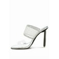 thumbnail image 2 of London Rag Salween Clear Embellished Square Toe Womens Heels, 2 of 10