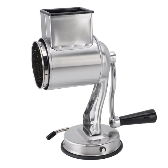 Yajisi Stainless Steel Hand‑Crank Vegetable & Cheese Grater with 5 Interchangeable Blades, Suction‑Cup Base, Multi‑Functional Kitchen Grinder