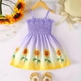 thumbnail image 2 of LUOGENLI Robe Fillette Tout-Petits Sans Manches Robe Unie Danse Fête Robes Vêtements Longue Robe pour Filles Coton Violet 1-2 Ans, 2 of 3