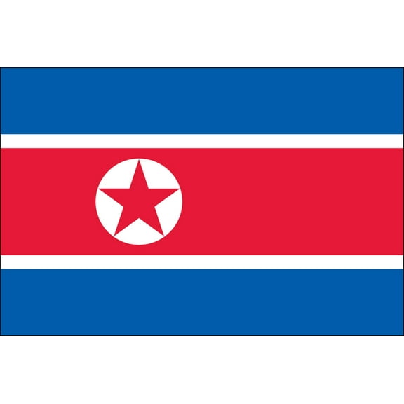 Y H M National Flag North Korea Flag 4 x 6 feet Bunting For Marine Industrial Use