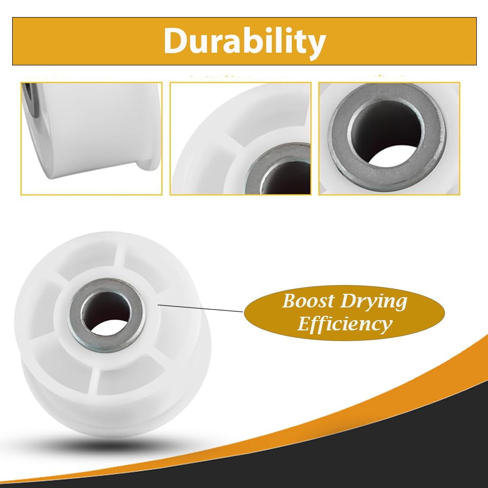 Dryer Idler Pulley Wheel 4 Pcs Replace for Samsung DC97-07509B