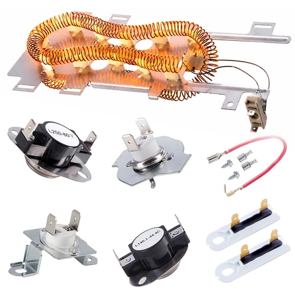 Upgraded 8544771 Dryer Heating Element 279816 Thermostat 279973 3392519 Thermal Fuse Compatible With Whirlpool Maytag Kenmore