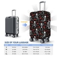 thumbnail image 6 of Xecao Skeleton with Roses print Elastic Luggage Cover, with double-sided print , is perfect for travel, business, and daily use, 6 of 9