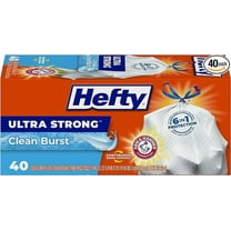 Hefty Ultra Strong Tall Kitchen Trash Bags, Clean Burst Scent, 13 Gallon, 40 Count ( Pack of 2 )