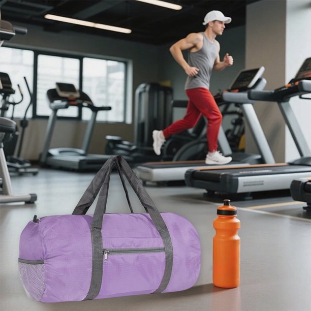 Bolsa de lona plegable, bolsa de gimnasio portátil, bolsa deportiva para hombres y mujeres, bolsa de lona con bolsillo interior para viajes, deportes y camping, bolsa de poliéster