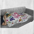 thumbnail image 6 of 15th Birthday Soft Flannel Fleece Throw Blanket, Girlish Design Teenager in Cartoon Style Birds and Flowers Print, Cozy Plush for Indoor and Outdoor Use, 50" x 70", Multicolor, by Ambesonne, 6 of 6