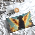 thumbnail image 5 of Pofeuu Golden Cloud Winged Dog Print Polyester Microfiber Plush Pillowcases, Super Soft and Cozy Pillow Case Covers with Envelop Closure（Pillow core not included）-20"x30", 5 of 6