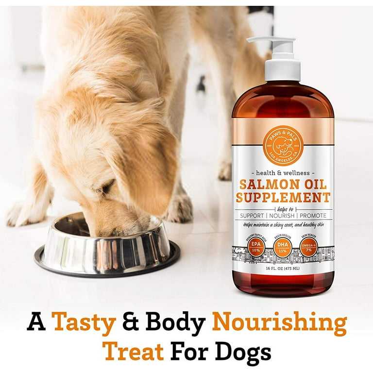 Paws Pals Pure Wild Alaskan Salmon Oil for Dog Pets Omega 3 Natural Food Diet Supplement