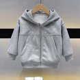 thumbnail image 7 of YDFCWXW Boys Zip Up Hooded Sweatshirts with Pockets Fall Outfits 2026 | Lightweight Oversized Hooded Sweatshirts, Featuring a Full Zip Design and Pockets for Daily Wear (Grey, 7-8 Years), 7 of 7
