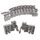 thumbnail image 1 of E/ Din Rail Terminal Blocks End Stopper Bracket Grey,Terminal Block Connector(Pack Of 100), 1 of 5