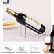 thumbnail image 3 of Estante de Metal creativo para vino tinto, soporte para botella de vino individual, estante de exhibición para el hogar, sala de estar, estante para vino (plateado), 3 of 5