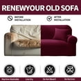thumbnail image 5 of Sofa Cover Slipcover Stretch Elastic 3 Seater Sofa Couch Furniture Protector Fit, Machine washable Sofa Slipcover ,Mutiple Colors,Home Decor, 5 of 9