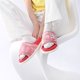 thumbnail image 5 of Zapatillas de gancho y bucle zapatillas de interior suaves ajustables ajustables de interior de lino sin deslizamiento zapatillas superiores para actividades al aire libre en interiores, 5 of 7