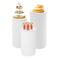 thumbnail image 5 of 3Pcs White Round Cylinder Pedestal Stands for Party  Cylinder Pedestal Display Plinth Pillars for Wedding Birthday Party Decor, 5 of 7