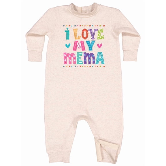 Inktastic I Love My Mema Grandchildren Baby Fleece Romper